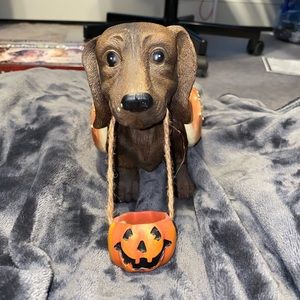 Dachshund in weiner costume